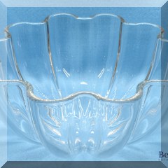 G11. Fluted glass bowl. 5”h x 10”w - $22